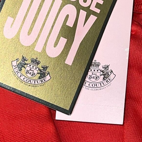 NWT Juicy Couture Vintage Y2K Poinsettia Crop Snap Pocket Terry Pant Womens Sz L - Picture 5 of 5